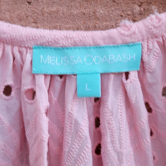Melissa Odabash Ashley embroidered cotton kaftan Rose Pink size Large - Picture 8 of 9
